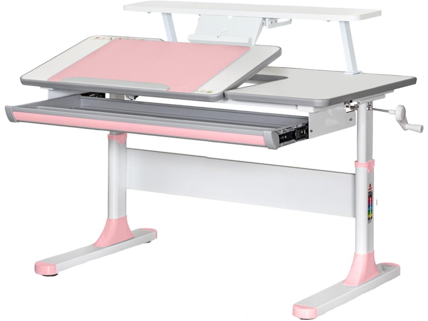 Парта шкільна Mealux Vancouver Multicolor PN S50 (BD-620 W/G MC+ PN+ S50 WG)
